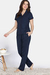 Zivame Cotton Tencel Pyjama Set - Medieval Blue — thumbnail 2